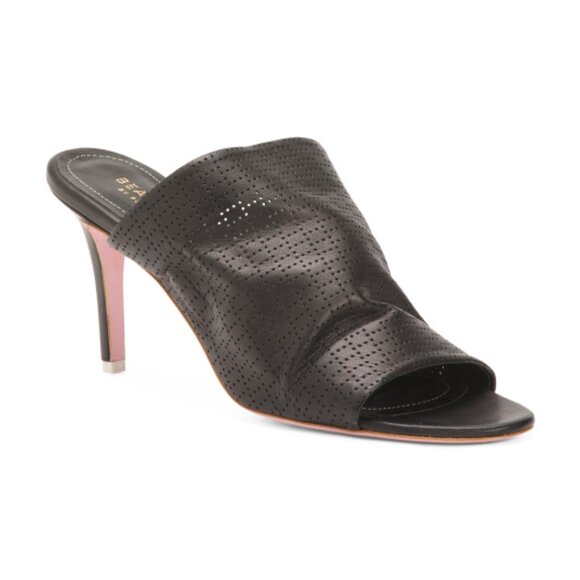 NEW BEAUTIISOLES Made In Italy Leather Lara Peep Toe Heels   252 - Picture 2 of 3